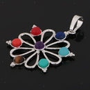 7 Chakras Sun Flower Religious Pendant Balance the Bodies Energy Centers