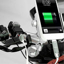 Waterproof Dual USB 12V Motorcycle Handlebar Charger Socket w Switch & Mounts â„–[