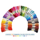 50 Colors Cotton Thread Floss Sewing Skeins Cross Stitch Kit For Embroidery Soft