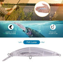 ABS Transparent Unpainted Fishing Lures 24g Hard Baits Wobblers Assemable