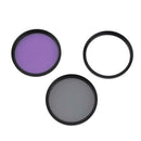 3pcs 58mm UV CPL FLD Filter Kit Polarizer Fluorescent Filter for Camera