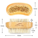 Wooden Nail Brush For Manicure & Pedicure Scrubbing Clean Bristles Both Sides lj