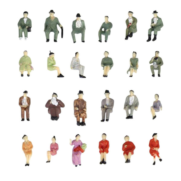 50Pcs 1/87 HO Color Figures Models  Models for Railway Ornaments Accessories
