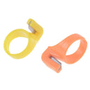 3X plastic sewing thimble ring with blade finger thimble thread cutter DIY to BX