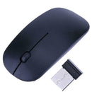 2.4GHz 1,000DPI Ultra-thin 3-Button Wireless Photoelectric Mouse (Black)