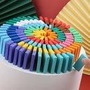 120Pcs Kids Color Sort Rainbow Wood Domino Kits Educational Toys DominoesJ Gw