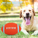 Pet Soft Latex Squeak Sound Molar Ball Dog Interactive Chew Toys (Rugby) A