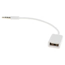3.5mm (male) To USB Type A (female) OTG Audio Converter Data Cable For Music Mp3