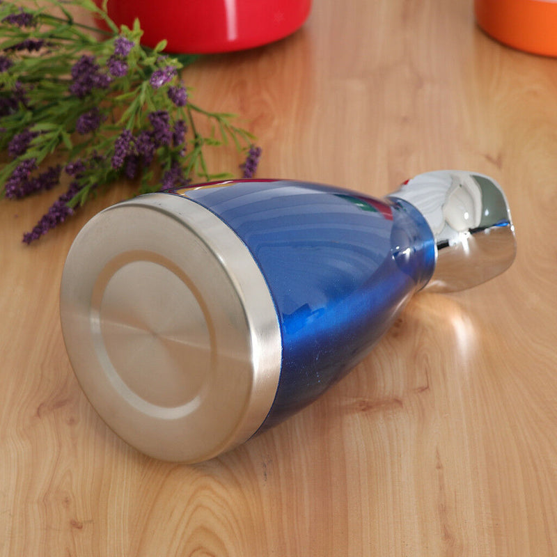 1.5L Stainless Steel Tea Water Pot Double-Wall Insulated Coffee Carafe Blue