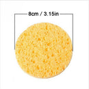 10Pcs Natural Wood Fiber Face Wash Cleansing Round Sponge Makeup Tool Women N3cN