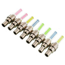 8PCS Bike Bicycle Motorcycle Wheel Tire Spoke Valve Dust Cap Neon LED Ligh ORD