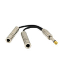 6.35mm  Jack Male to 2x 6.35mm Jack Female Audio Splitter Cable for Guitar,