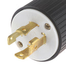 30Amp 125/250 Volt 3 Pole 4 Wire Grounding Lock Locking Male Plug L14-30  BX