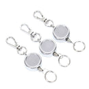 Retractable Pull Key Ring Chain Clip Carabiner Holder Recoil Extendsl Keycha_ Gw