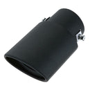 58mm Universal Black Stainless Steel Car Rear Exhaust Pipe Tail Muffler Tip