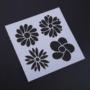 Plastic Flower Print Coffee Cake Stencils Mould Fondant Template Spray Mold