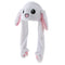 Rabbit Hat Ear Moving Jumping Hat Funny Bunny Plush Hat Cap For Women Girls