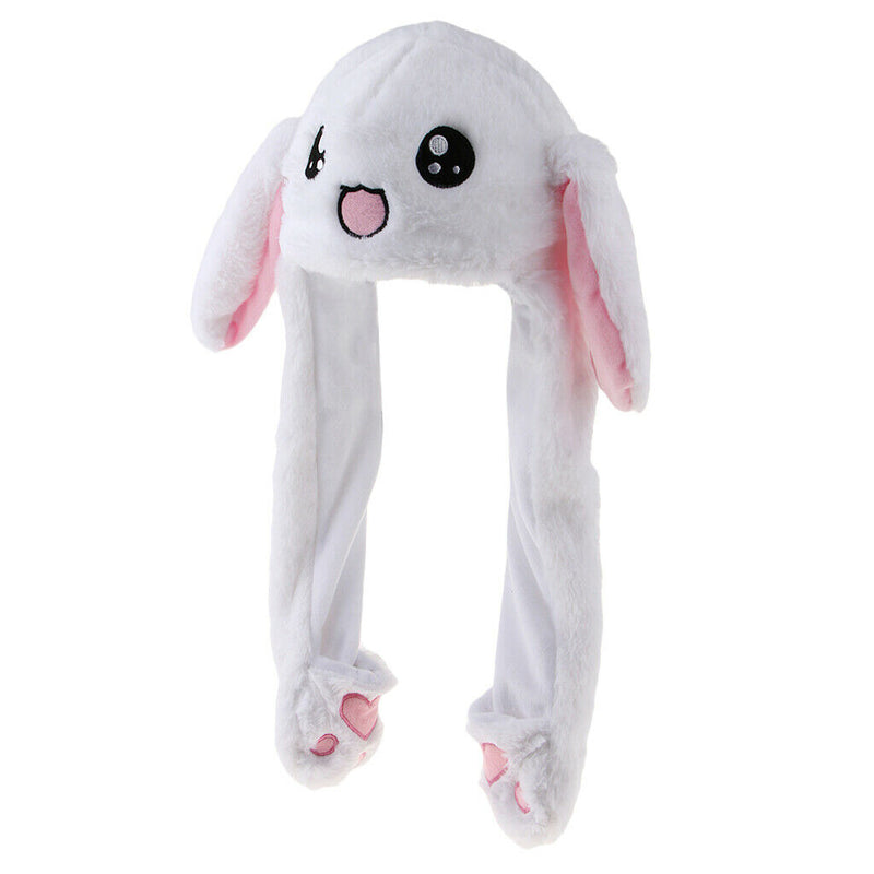 Rabbit Hat Ear Moving Jumping Hat Funny Bunny Plush Hat Cap For Women Girls