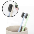 4X Wheat Straw Bamboo Charcoal Soft Toothbrush Hygiene Eco-Friendly Oral Clea Cy