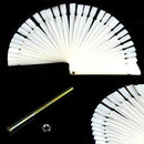 50pcs Nail Art Polish Gel Design Display Palette Color Chart Ring Handle Hot