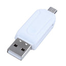 USB 2.0 + USB mini OTG SD Card Reader Cell Phone Tablet PC C2C9