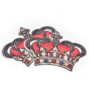 Golden Crown Sequins Beads Patch for stickers T-shirt jacket Sew on Applique TO