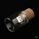 3x 4GB USB Flash Drive U Disk Data Storage Creative Glass Bottle