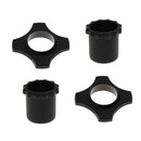 4 Pcs Black MIC Anti Slip Roller Ring Rolling Wireless Holder Rod Sleeve
