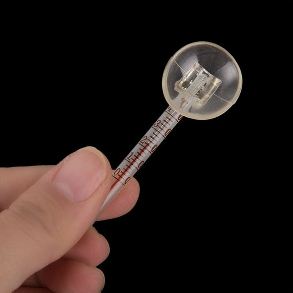 Glass meter aquarium fish tank water temperature thermometer suction cup TEUS