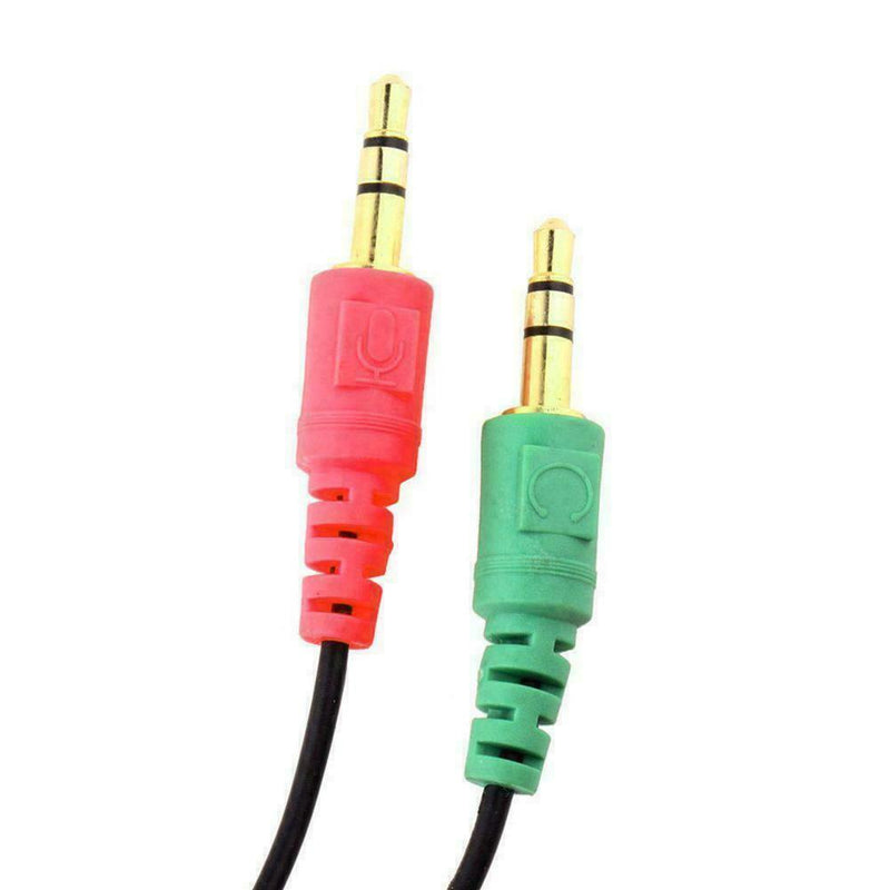 3.5mm Headphone Mic Audio Y Splitter Cable Audio Microphone For Speak Jack P3Y2