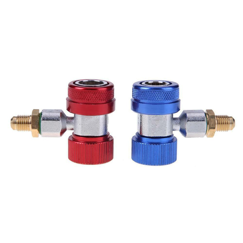 2x AC R134a Quick Connector Car Air Conditioning Coupler Adapter 1/4 " SAE HVAC