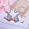 2Pcs Novelty Fashion Crown Love Heart Keyring Couple Keychain Key Ring Gift
