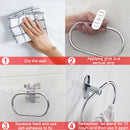 Organizer Hanging Sponge Suction Storage Rack Towel Home Bathroom Holder