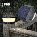 6LED Solar Fence Light Waterproof Square Stigma Lamp for Garden Decoration