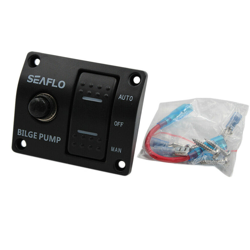 Bilge Pump Switch Panel Auto/Off/Manual Rocker Switch 12 volt with Fuse