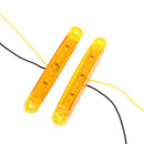 2x Amber 9 LED Truck Side Marker Light Clearance for Car Lorry Bus Waterproo Hn