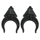 2 Pieces Black Plastic Oar Lock Rowlocks For Boat/Marine/Kayak/Canoe/Sailing