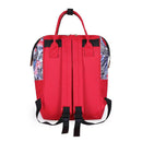 Printing Mommy Travel Backpacks Big Maternity Nappy Top-handle Bags (Red) A