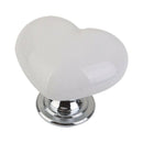 1pc Heart Shape Furniture Cabinet Cupboard Drawer Ceramic Handle Pull Knob  M7T9