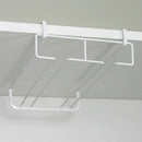Kitchen Wine Glass Storage Rack, Double Row Cupboard Wine Glass Hanging HookE1U4