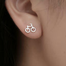 Creative Women Girls Mini Bicycle Ear Stud Geometric Earrings Jewelry Gift