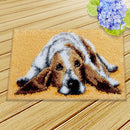 Latch Hook Rug Kits Embroidery Dog Pattern Carpet Cushion DIY Winter Gifts