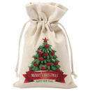 Christmas Bag Canvas Large Candy Bags Canvas Santa Sack with Drawstring for