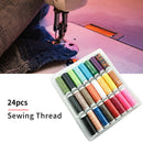 Sewing Thread Kit Quilting Hand Stitching All Purpose DIY 24 Colour Embroidery