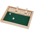 Wooden Shut the Box 12 Dice Game Board ,Wooden Board Game with Dice for the M2Z8
