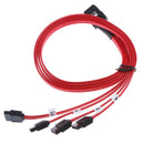 Mini SAS 4i SFF-8087 36P 4xSATA 7P HDD Hard Drive Splitter Cable 12Gbps