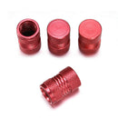4X Red Aluminum Car Tire Valve Caps Truck Air Port Cover Valve Wheel Stem Caps