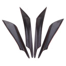 4pcs Red Car Front Bumper Lip Splitter Spoiler Plastic Easy Installation