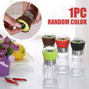 Salt & Pepper Spices Grinder Bottle Mill Brushed Stainless Steel Plastic Glass #