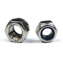 170Pcs/Set Lock Nuts Fastener M3/M4/M6/M8/M10/M12 Metric Thread Stainless S